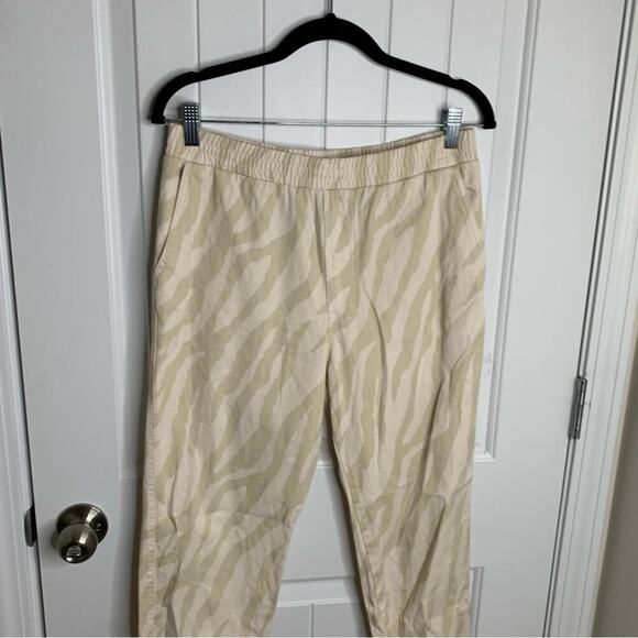 Monrow Revolve zebra taupe jogger pants size small athleisure - Picture 3 of 8